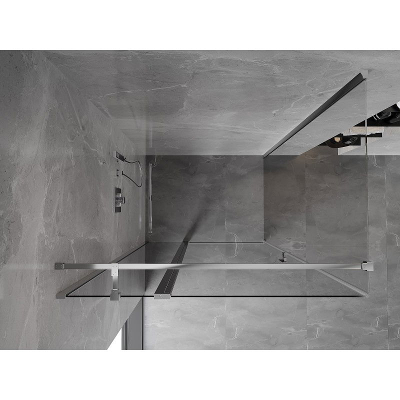 Mexen Mist T Hinged Shower Enclosure 110 x 90 cm, Transparent, Chrome - 8A4T-110-090-01-00