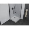 Mexen Pretoria 80 x 80 cm Hinged Shower Enclosure, Transparent, Black + Flat Tray - 852-080-080-70-00-4010B
