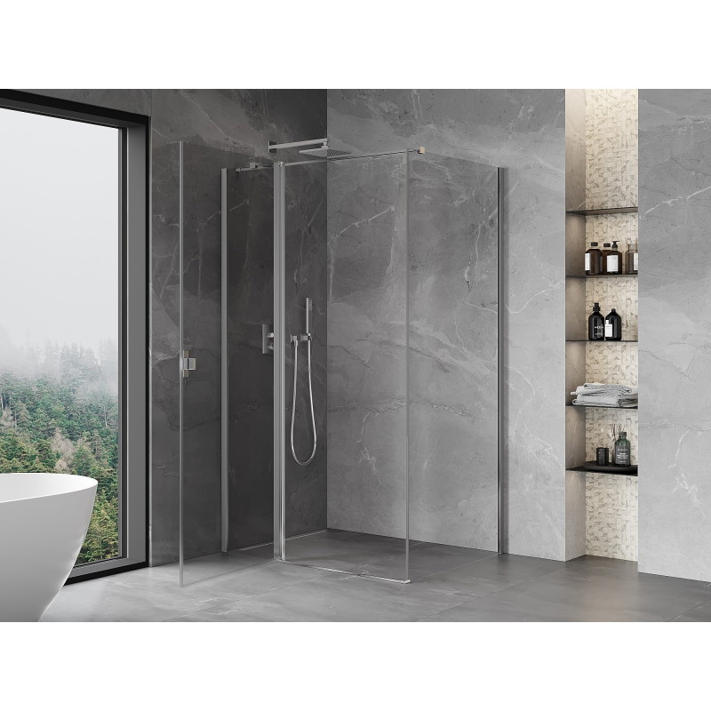 Mexen Mist T pivot shower cabin 95 x 110 cm, transparent, chrome - 8A4T-095-110-01-00