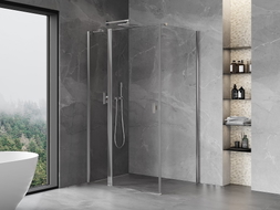 Mexen Mist T pivot shower cabin 95 x 110 cm, transparent, chrome - 8A4T-095-110-01-00