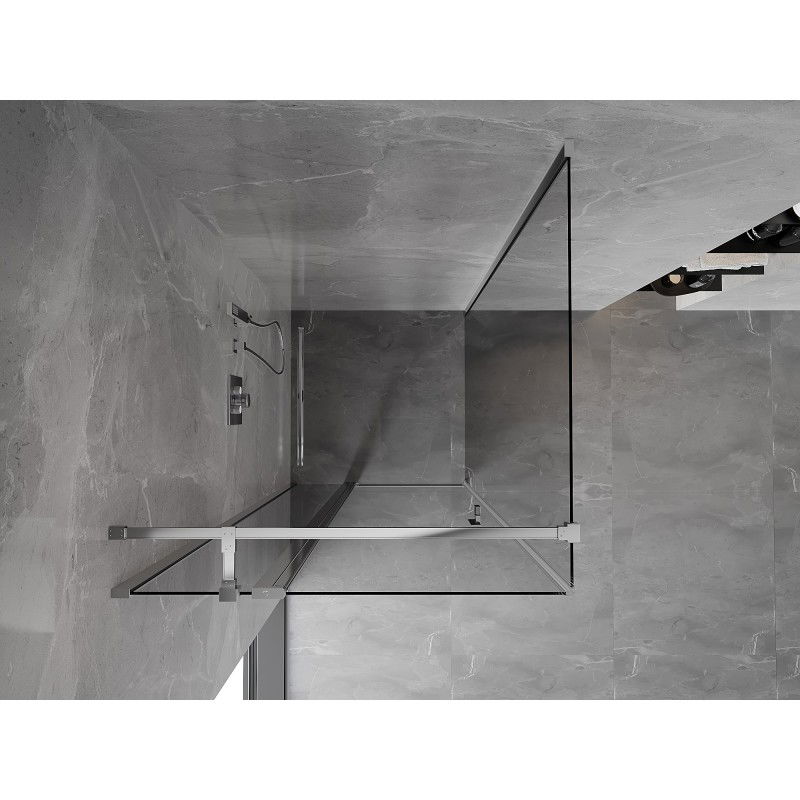 Mexen Mist T Hinged Shower Enclosure 120 x 120 cm, Transparent, Chrome - 8A4T-120-120-01-00