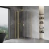Mexen Mist T hinged shower cabin 70 x 70 cm, transparent, brushed gold - 8A4T-070-070-55-00