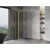 Mexen Mist T hinged shower cabin 120 x 120 cm, transparent, brushed gold - 8A4T-120-120-55-00