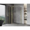 Mexen Mist T Hinged Shower Cabin 95 x 90 cm, Transparent, brushed gold - 8A4T-095-090-55-00