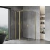 Mexen Mist T Hinged Shower Cabin 95 x 90 cm, Transparent, brushed gold - 8A4T-095-090-55-00