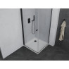 Mexen Pretoria pivot shower cabin 100 x 100 cm, transparent, black + Flat shower tray - 852-100-100-70-00-4010B