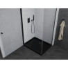 Mexen Pretoria hinged shower cabin 70 x 80 cm, transparent, black + Flat tray, black - 852-070-080-70-00-4070B