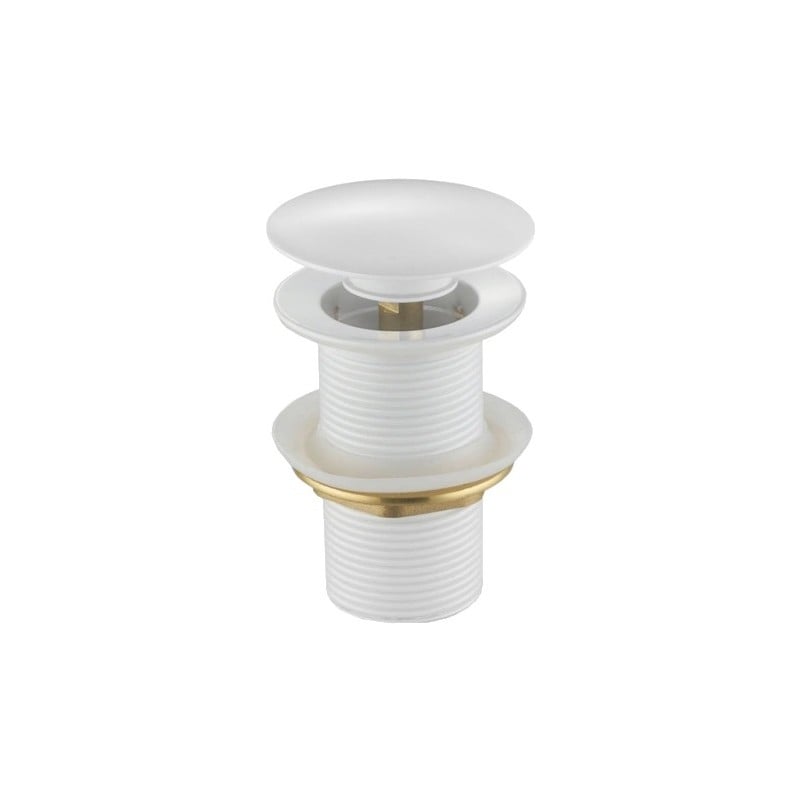 Mexen round click-clack plug, white - 79910-20
