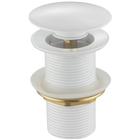 Mexen round click-clack plug, white - 79910-20