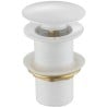 Mexen round click-clack plug, white - 79910-20