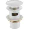 Mexen round click-clack plug with overflow, white - 79920-20
