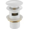 Mexen round click-clack waste with overflow, white - 79920-20