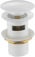 Mexen round click-clack waste with overflow, white - 79920-20