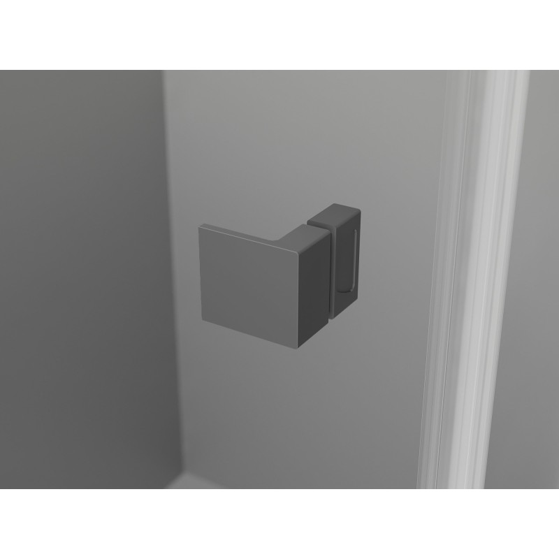 Mexen Lunar Duo 120 x 110 cm Left Swing Shower Enclosure, Transparent, Gun Metal - 834-120L-110P-95-00