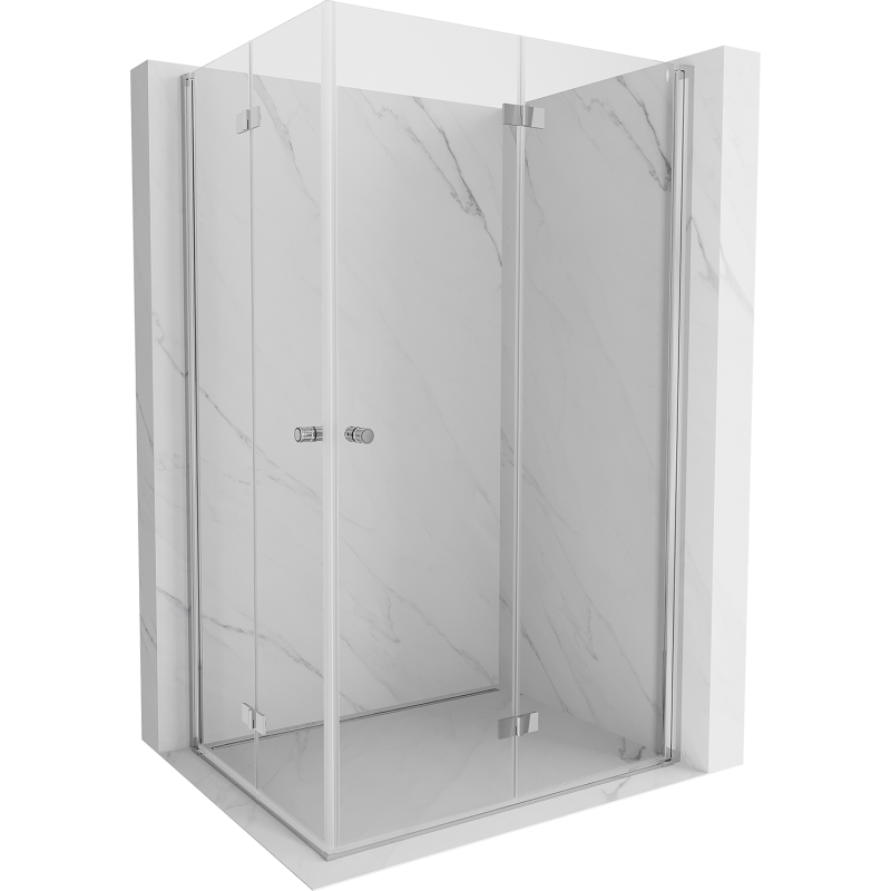 Mexen Mist-F Duo right folding shower enclosure 105 x 110 cm, transparent, chrome - 8A6-105L-110P-01-00
