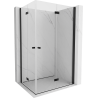 Mexen Mist-F Duo Right Folding Shower Enclosure 70 x 80 cm, Transparent, Black - 8A6-070L-080P-70-00