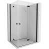 Mexen Mist-F Duo folding shower cabin 115 x 120 cm, transparent, black - 8A6-115L-120P-70-00