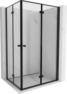Mexen Mist-F Duo foldable shower cabin 80 x 100 cm, black frame, black - 8A6-080L-100P-70-70