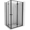 Mexen Mist-F Duo right folding shower cabin 70 x 85 cm, black frame, black - 8A6-070L-085P-70-70