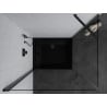 Mexen Pretoria hinged shower cubicle 80 x 110 cm, transparent, Black + shower tray Flat, Black - 852-080-110-70-00-4070B