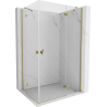 Mexen Mist-H Duo Hinged Shower Enclosure Right 70 x 80 cm, Transparent, Gold - 8A5-080L-070P-50-00 - 8A5-070L-080P-50-00