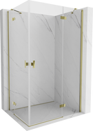 Mexen Mist-H Duo Hinged Shower Enclosure Right 70 x 80 cm, Transparent, Gold - 8A5-080L-070P-50-00 - 8A5-070L-080P-50-00