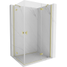 Mexen Mist H Duo shower cabin hinged 70 x 75 cm, transparent, brushed gold - 8A5-070L-075P-55-00