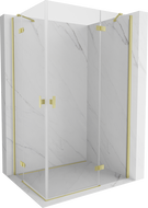 Mexen Mist-H Duo right-hand hinged shower enclosure 80 x 120 cm, transparent, brushed gold - 8A5-080L-120P-55-00