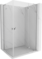 Mexen Mist-H L Duo Right Hinged Shower Cabin 80 x 90 cm, Transparent, Chrome - 8A5L-080L-090P-01-00