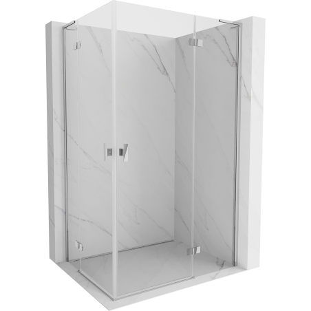 Mexen Mist-H L Duo right-tilt shower cabin 100 x 105 cm, transparent, chrome - 8A5L-100L-105P-01-00