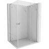 Mexen Mist H L Duo shower enclosure pivot 80 x 110 cm, transparent, chrome - 8A5L-080L-110P-01-00