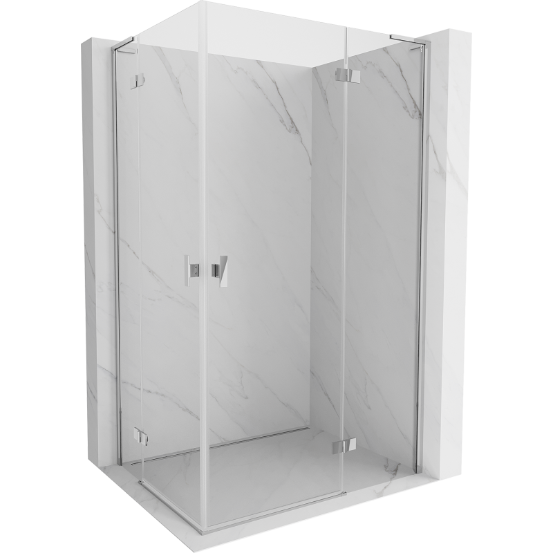 Mexen Mist H L Duo hinged shower enclosure 95 x 110 cm, transparent, chrome - 8A5L-095L-110P-01-00