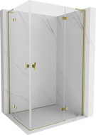 Mexen Mist-H L Duo Right Hinged Shower Cabin 80 x 85 cm, Transparent, Gold - 8A5L-080L-085P-50-00