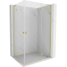 Mexen Mist-H L Duo right hinged shower cabin 110 x 115 cm, transparent, brushed gold - 8A5L-110L-115P-55-00