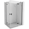 Mexen Mist-H Duo Right Hinged Shower Enclosure 90 x 120 cm, Transparent, Black - 8A5-090L-120P-70-00