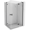 Mexen Mist-H L Duo rightward hinged shower enclosure 110 x 115 cm, transparent, black - 8A5L-110L-115P-70-00