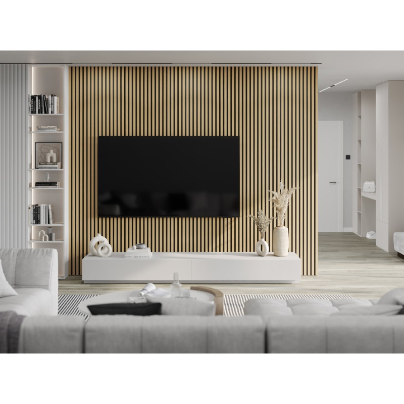 Mexen Lam-B wall slats 275 x 30 cm, 4 mm HDF board, technical veneer, Golden Oak - S100-275307-3015-003