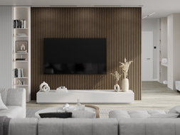 Mexen Lam-B wall slats 275 x 30 cm, 4 mm HDF board, technical veneer, Espresso Walnut - S100-275307-3015-019