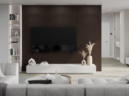 Mexen Lam-B wall slats 275 x 30 cm, 4 mm HDF board, technical veneer, Brown Ebony - S100-275307-3015-022