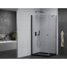 Mexen Pretoria hinged shower cabin 100 x 70 cm, transparent, black + Flat shower base, black - 852-100-070-70-00-4070B