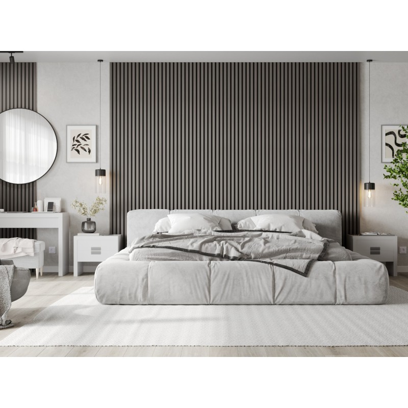 Mexen Lam-F Acoustic Wall Slats 275 x 30 cm, 8 mm Felt, Technical Veneer, Steel Oak - S105-275307-3015-006