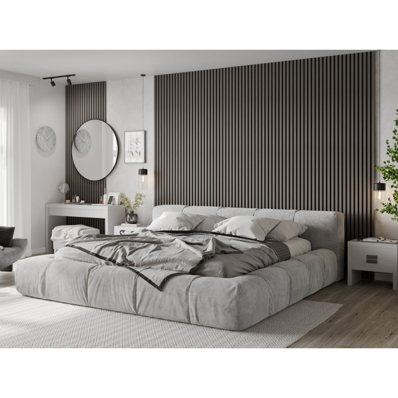 Mexen Lam-F Acoustic Wall Slats 275 x 30 cm, 8 mm Felt, Technical Veneer, Steel Oak - S105-275307-3015-006