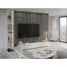 Mexen Lam-F Acoustic Wall Slats 275 x 30 cm, 8 mm Felt, Technical Veneer, Steel Oak - S105-275307-3015-006