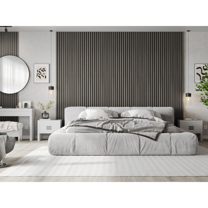 Mexen Lam-F acoustic wall slats 275 x 30 cm, 8 mm felt, technical veneer, Silvery Oak - S105-275307-3015-007