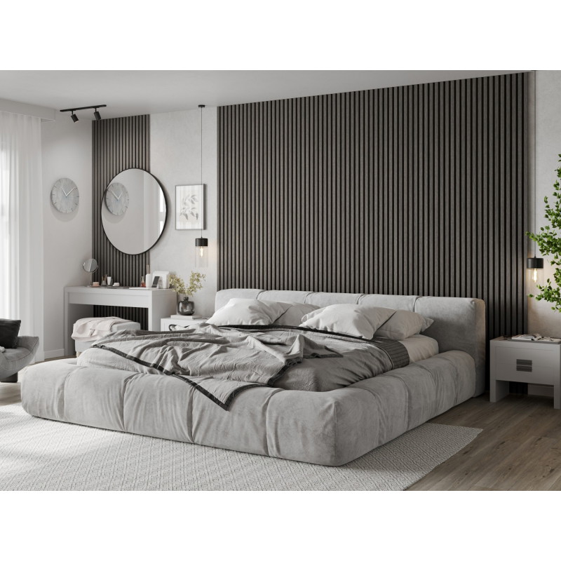 Mexen Lam-F acoustic wall slats 275 x 30 cm, 8 mm felt, technical veneer, Silvery Oak - S105-275307-3015-007