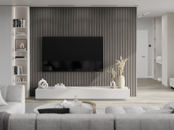 Mexen Lam-F Acoustic Wall Panels 275 x 30 cm, 8 mm Felt, Technical Veneer, Silvery Oak - S105-275307-3015-007