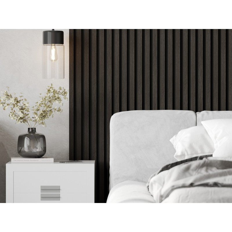 Mexen Lam-F acoustic wall slats 275 x 30 cm, 8 mm felt, technical veneer, Silver Walnut - S105-275307-3015-009