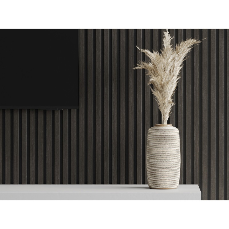 Mexen Lam-F acoustic wall slats 275 x 30 cm, 8 mm felt, technical veneer, Silver Walnut - S105-275307-3015-009