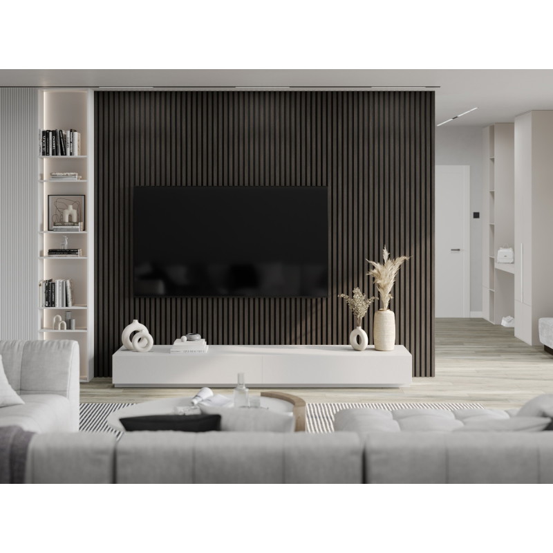 Mexen Lam-F acoustic wall slats 275 x 30 cm, 8 mm felt, technical veneer, Silver Walnut - S105-275307-3015-009