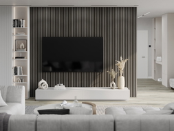 Mexen Lam-F Acoustic Wall Slats 275 x 30 cm, 8 mm felt, technical veneer, Onyx Oak - S105-275307-3015-010